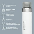 thumbnail image 5 of Quick Flip GO 24oz Stainless Steel Water Bottle with One-Hand Push Button, Leakproof for Hiking Camping Work, Blue, 5 of 6
