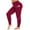 Red, variant on WIZUTIZ Womens Workout Leggings with Pockets Retro Relaxed Slim Yoga Pants Elastic Stretch High Rise 7/8 Length Sweatpants Solid Sweatpants for Ladies Gym Shopping Black