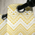 thumbnail image 3 of Ambesonne Yellow Chevron Grommet Curtain, Colorful Folk Zigzag, 50" x 72", Mustard White, 3 of 6