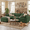 Green, variant on Noelse 75'' Love Seat with Movable Ottoman for Small Space Soft Corduroy Couch Sofa with 2 Pillows 2 Seater Modular Sectional Sofa for Living Room Bedroom and Apartment, Beige
