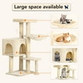 thumbnail image 2 of BestPet 36 inch Tall Cat Tower with Cat Scratching Post,with Cat Hammock & Funny Toy,Beige, 2 of 7