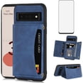 thumbnail image 1 of MYKOMI Phone Case for Google Pixel 6 Pro Wallet Cover with HD Screen Protector and PU Leather Credit Card Holder Stand Cell Accessories Pixel6Pro Pixel6 XL 6XL Pixle 6Pro 5G Women Men, 1 of 7