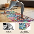 thumbnail image 4 of Multicolor Ethnic Geometric Pattern Hot Yoga Mat Towel Non Slip for Hot Yoga - Quick-Drying Yoga Mat Cover with 4 Corner Pockets with Travel Bag - Hot Yoga Towel Non Slip 74"x26", 4 of 6