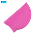 thumbnail image 3 of Uxcell Silicone Swim Cap, Waterproof Swimming Hat Non-Slip Adult Swim Caps for Women and Men, Pink 2 Pcs, 3 of 6