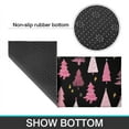 thumbnail image 6 of Black and Pink Christmas Tree Pattern Kitchen Rugs Sets Of 2,Anti Fatigue Kitchen Mat Rugs Non Slip Washable,Decorative Kitchen Floor Mats for Kitchen,Sink,Laundry,17"x30"+17"x47", 6 of 7