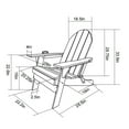 thumbnail image 4 of S-HOME Weather-Resistant HDPE Folding Adirondack Chair Featuring Dual Cup Holder In Classic Wood Texture For Relaxation, 4 of 10