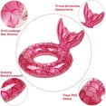 thumbnail image 3 of Inflatable Mermaid Pool Float  Ring Pool Float  Swimming Tubes Mermaid Tail  Pool Inner Tubes Beach Water Mermaid Float for Pool Kids Beach Water Party, 3 of 6