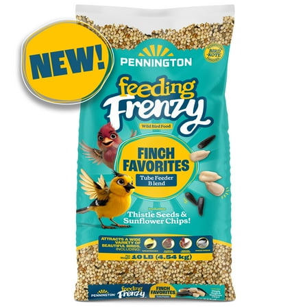 Pennington Feeding Frenzy Finch Favorite, Wild Bird Seed Mix, Bird Food, 10 lb