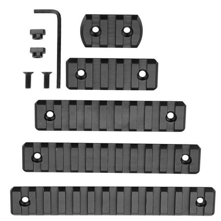 Tinymills 3/5/9/11/13 slot M-lok Rail Sections Black Anodized Picatinny / Weaver (Best Picatinny Rail For Ar15)