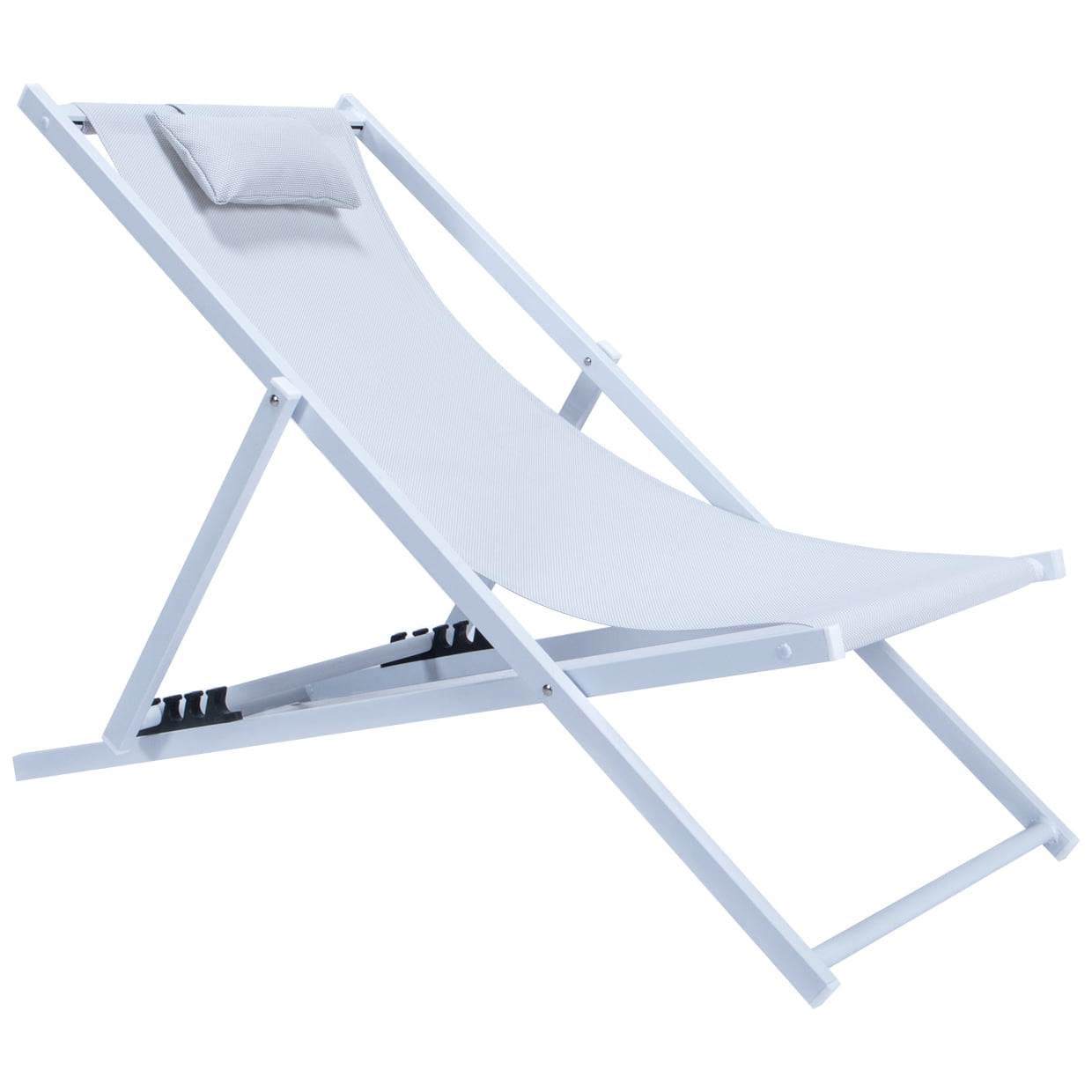Leisuremod Sunset Outdoor Sling Lounge Chair With Headrest Walmart Com Walmart Com