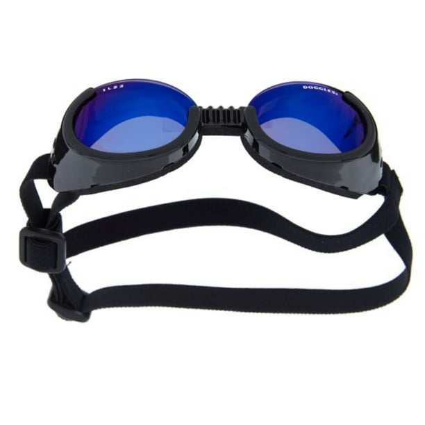 Doggles ILS Black Frame & Mirror Blue Lens Eye Protection Sunglasses