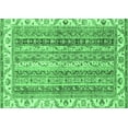 thumbnail image 1 of Ahgly Company Indoor Rectangle Abstract Emerald Green Modern Area Rugs, 2' x 5', 1 of 4