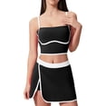 thumbnail image 3 of Sentmoon Two Piece Sets for Women Boho Summer Dress Spaghetti Strap Color Block Sun Dresses for Women 2026 V Neck Sleeveless Loose Fit Party Dress Cute for Spring Break L, 3 of 9