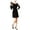 Black - deepblack, variant on I-N-C Womens RUFFLED Cold Shoulder Dress, Black, X-Small