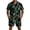 Dark Green, variant on Dwelliawo Men's Camouflage Tree Print 2 Piece Outfit Short Sleeve Shirt and Drawstring Shorts Set Casual Loose Fit Summer Outfits for Outdoor Activities and Daily Wear Camel XL