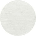 thumbnail image 2 of Unique Loom Davos Shag Collection Area Rug - Solid (6' 1" Round White/Ivory), 2 of 6