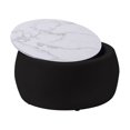 thumbnail image 3 of Round Ottoman with Storage, Circular Coffee Table Removable Top Table For Living Room Bedroom Dining Room, 3 of 7