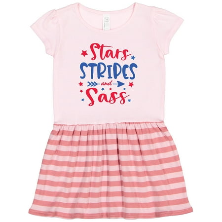 

Inktastic 4th of July Stars Stripes and Sass Blue and Red Stars Gift Toddler Girl Dress