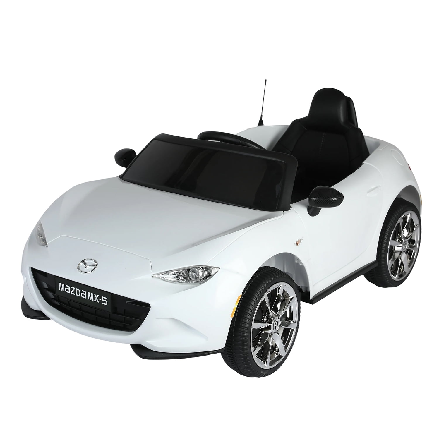 CIPACHO Licensed MAZDA MX-5 RF,12V Powered Ride On Car with 2.4G Parents Remote Control, Electric Toy Car for Kid 3-6, White CIPACHO Licensed MAZDA MX-5 RF,12V Powered Ride On Car with 2.4G Parents Remote Control, Electric Toy Car for Kid 3-6, White