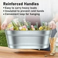 thumbnail image 5 of 2 Pack Galvanized Steel Party Cooler & Drink Tub, 22.5” Large Outdoor Ice Bucket for Beer, Wine and Beverages, 5 of 7