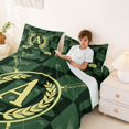 thumbnail image 3 of Catabedysis Golf Print Bed Sheets For Boys,Ball Monogrammed A Design Full Size Sheets,4 Pieces,1 Flat Sheet, 1 Fitted Sheet and 2 Pillowcases, 3 of 6
