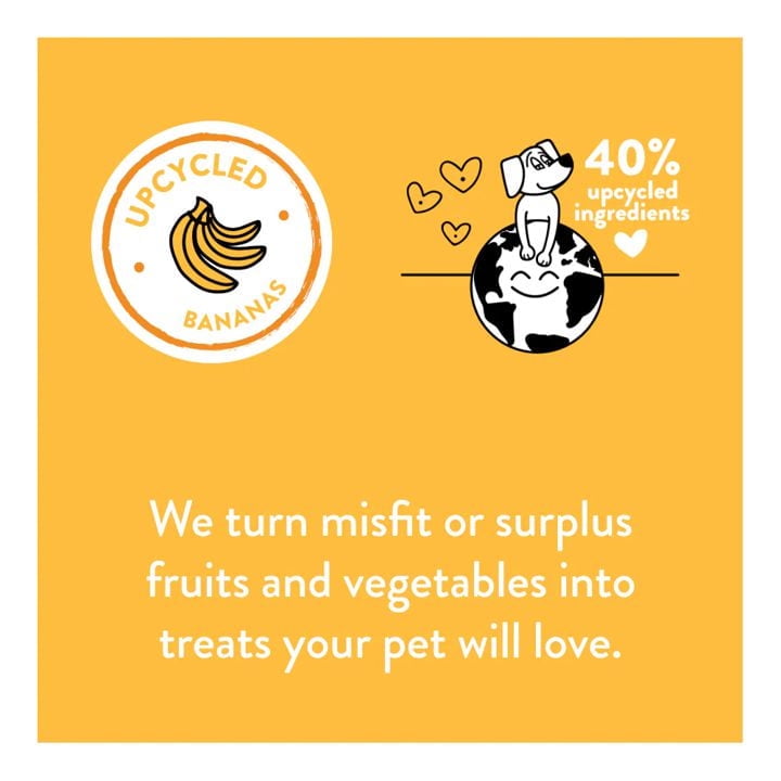 Shameless Pets Bananes et Bacon Gateries Tendres Pour Chien Cuites au Four 170g