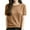 Gold, variant on Women's Wool Blend Summer Fall Tops Lightweight Business Casual Round Neck Blouses Knit Tops for Women for Easy Layering Light Blue M