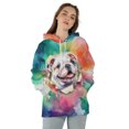 thumbnail image 4 of Funny Watercolor Adorable Bulldog Peeking Through Torn Paper Effect All Over Print 3D Hoodie Unisex Merch Hoodies Dog Lover Gifts Idea - 00026, 4 of 6
