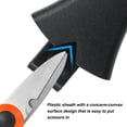 thumbnail image 4 of Uxcell Fishing Scissors Non-Slip Braided Serrated Edge Scissor with Plastic Shell Sheath, 2 Pack Orange, Black, 4 of 6