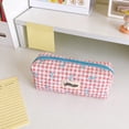 thumbnail image 5 of Lunxisen 2 Pcs Seasonal Student Checkered Pencil Case Portable Organiser Stationery Pouch Bow Design, 5 of 7