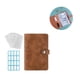 thumbnail image 3 of Carpeta De Hojas Sueltas, Carpeta De Presupuesto De Cuero Pu Marrón De 6 Anillas Con 12 Bolsas Transparentes Con Cremallera Para Presupuesto De Gastos, Carpeta De Sobres En Efectivo A6 Yuarrent EL008387-00, 3 of 5