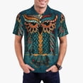 thumbnail image 1 of Balery Owl In Blue Camisa Polo de Hombre con Estampado, de Manga Corta y Tejido Medio, Camisa Tipo Golf Polo-Medium, 1 of 6
