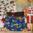 thumbnail image 6 of Rocae Cartoon Shark Print Christmas Drawstring Linen Gift Bag with Drawstrings Treat Bag Goody Present Bags for Christmas Party Favor, 6 of 8