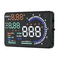 thumbnail image 1 of Velómetro De Pantalla Reflectante Del Parabrisas Auto Wantshield De 5.5 Pulgadas OBD II Con Un Diseño Múltiple De Color Para Automóviles Con OBD II O Euobd Negro 12.5 X 7.5 X, 1 of 7