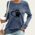 thumbnail image 2 of Camiseta de manga larga con cuello redondo para mujer a la moda, blusa con estampado de otoño, sudadera Fridja czfsfas2208, 2 of 4