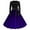 Purple, variant on Jacenvly New Prom Dresses for Juniors Women's Printed Lace up Style Retro Zipper Long Sleeved Round Neck Dress Women Cocktail Dresses Black M
