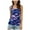 Blue, variant on Women's Camouflage Sleeveless Top Vest O Neck Casual Wild Fashion Blouse Cotton Linen Blend Daily Tank Top for Women, Army Green, S
