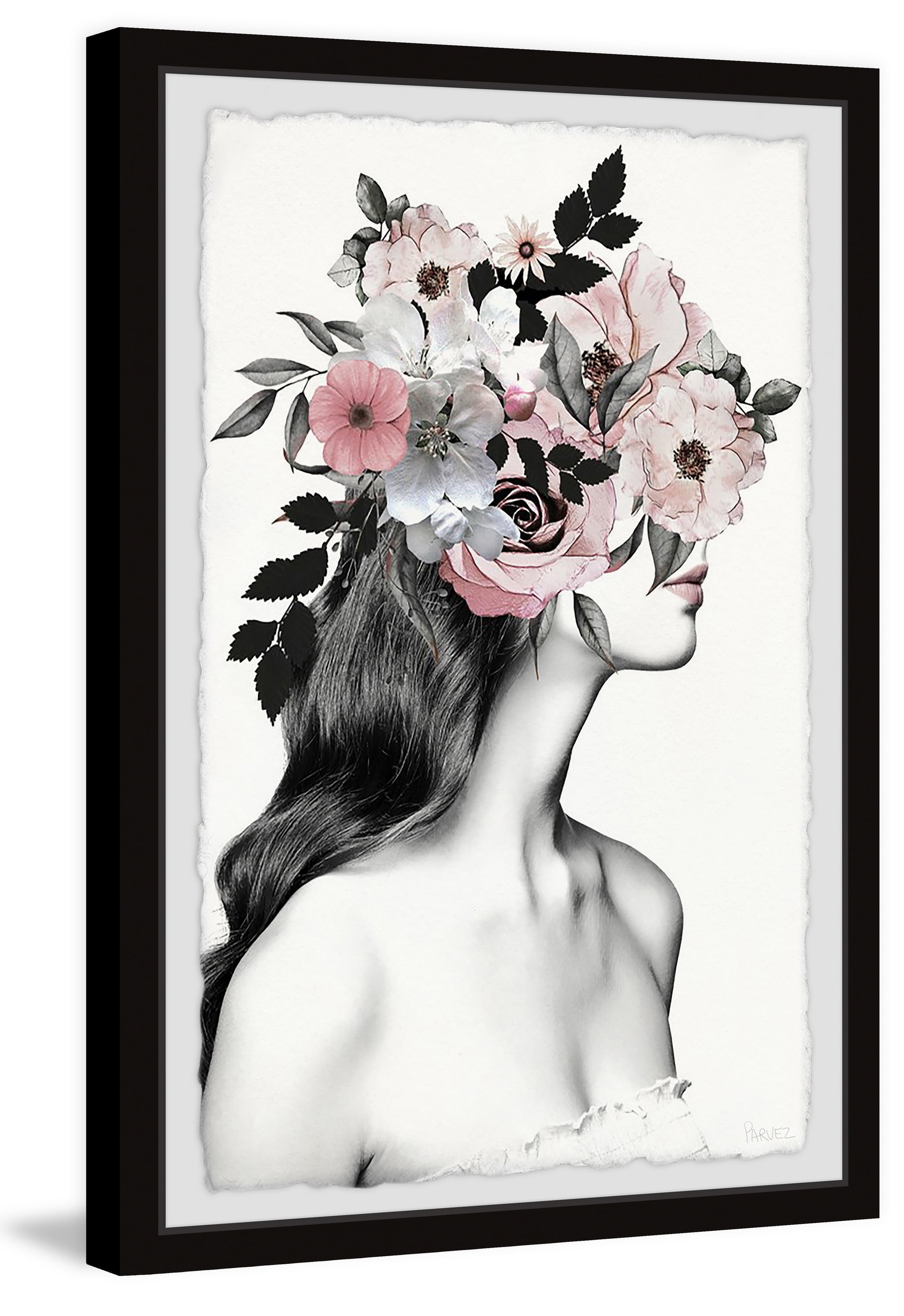 Parvez Taj Flower Brunette Framed Wall Art