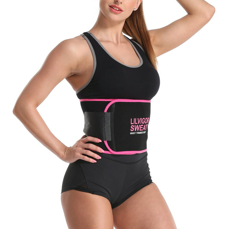 Lilvigor Sweat Band Waist Trainer for Women Waist Trimmer Belt Slimming  Sweat Belt with Sauna Suit Effect Neoprene Stomach Wraps 
