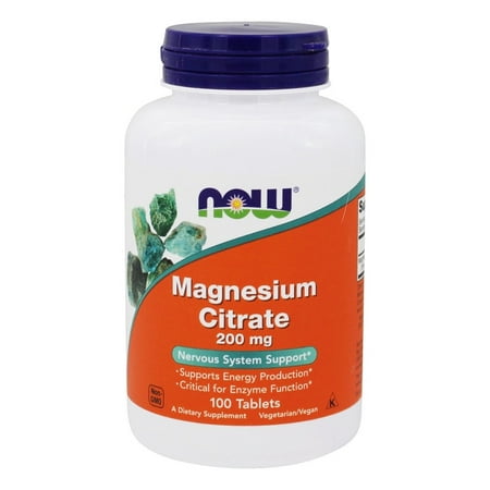 UPC 733739012906 product image for Now Foods: Magnesium Citrate Nervous System Support 200 mg, 100 tabs | upcitemdb.com