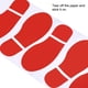 thumbnail image 5 of Calcomanías de huellas de 11x4.2" para el suelo, calcomanía de huella para pared y escalera, rojo, 4 pares, 5 of 6