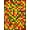 Multicolor Rainbow, Pattern 1, variant on ODIKA Bedside Checkered Retro Block Hopscotch Border Storybook Grid Pet Friendly & Kids Safe Play for Playroom, Bedroom, Reading Nook