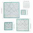 thumbnail image 3 of Quilting Rulers,4 Square Quilting Templates Acrylic Rulers with 24 Non-Slip Rings, 3 of 6