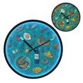 thumbnail image 2 of Indoor 12' Voice-Activated Luminous Decoration Wall Clock With LED Night Light Seafood Wine, 2 of 8