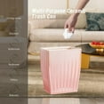 thumbnail image 2 of Bathroom , Stylish Garbage Container Bin for Living Room,1.32 Gallon/5 Liters Pink Small , Waste Basket for Bathroom, Kitchen, Office, Bedroom Room Decor, 2 of 6
