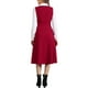 thumbnail image 3 of Vestido Pinafore Vintage Inspire Chic para Mujer con Encaje y Botones, Vestido Midi con Bolsillos S Rojo, 3 of 6