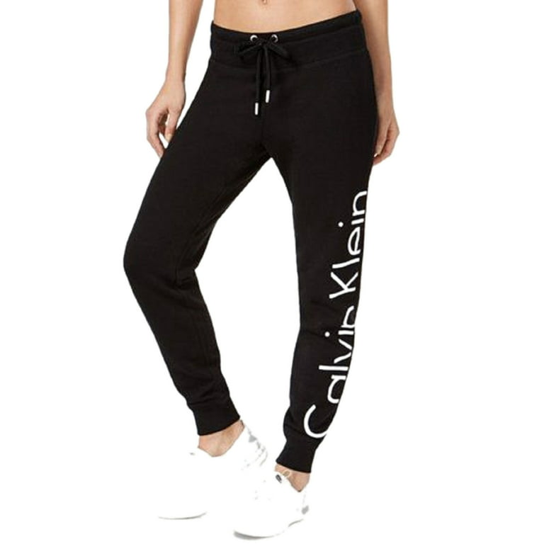 Calvin Klein Fit Fleece Logo Joggers, Black, M -