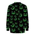 thumbnail image 7 of Towmus Women's Halloween Shirts Casual Long Sleeve Funny Face Pumpkin Shirts, 7 of 7