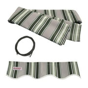 10 x 8 ft. Fabric Replacement for Retractable Awning Multi-Stripe