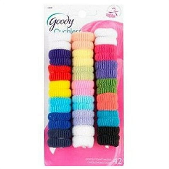 Goody Ouchless Ponytailer, Tiny Terry, 42 Count (Pack of 3)